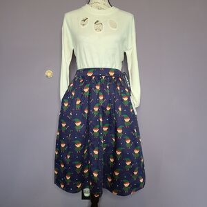 Modcloth Festive Elf Midi Skirt